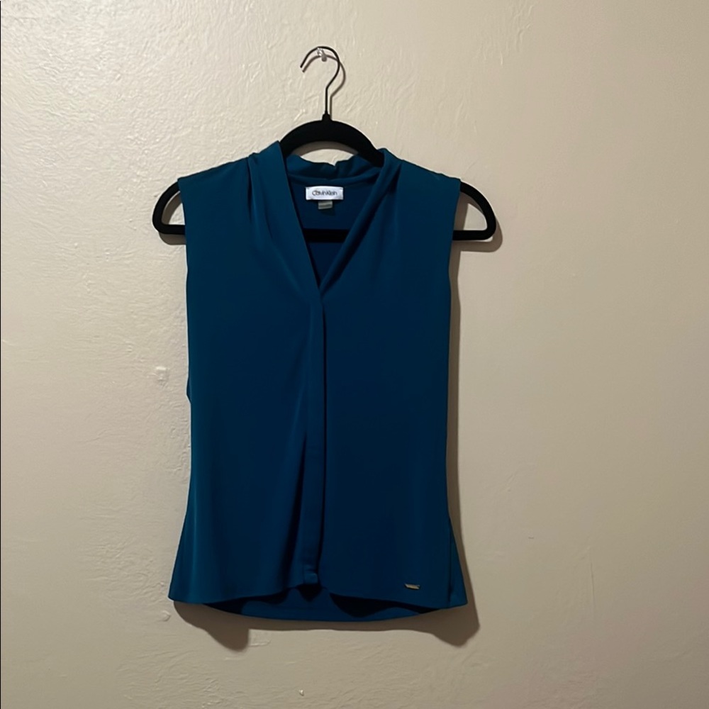 Calvin Klein Women's Sleeveless Top - Teal